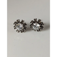 Silver Steed Crystal Sunflower Stud Earrings Earrings