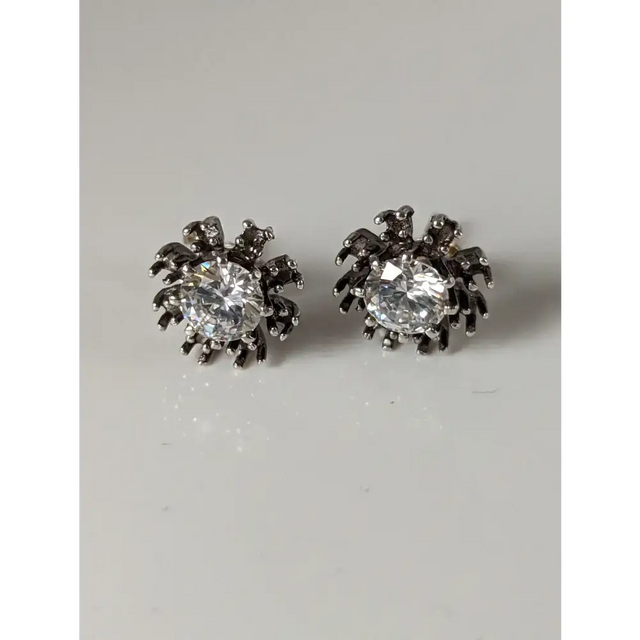 Silver Steed Crystal Sunflower Stud Earrings Earrings