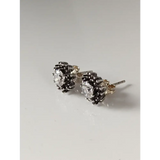 Silver Steed Crystal Sunflower Stud Earrings Earrings