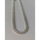 Silver steed curtain silver bracelet featuring a sleek multi strand silver beaded chain necklace design