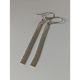 Silver Steed Curtain Dropped Earrings Earrings