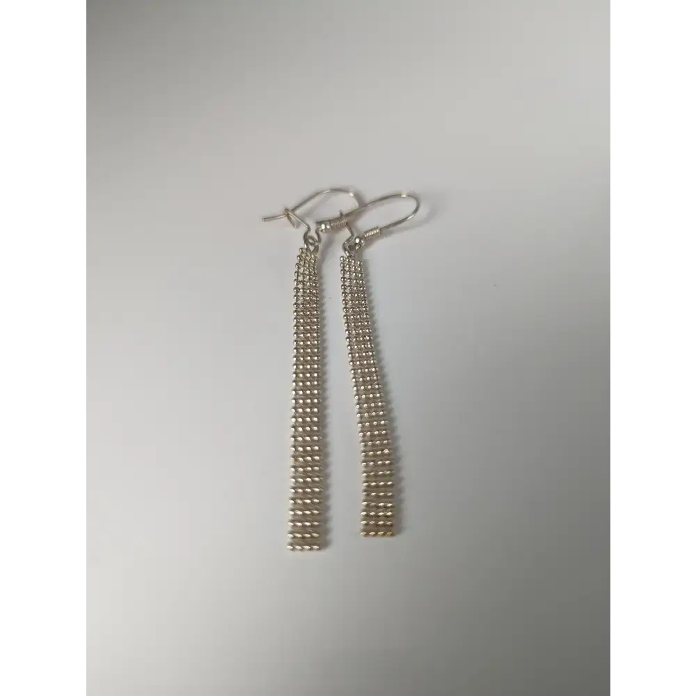 Silver Steed Curtain Dropped Earrings Earrings