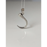 Silver Steed Curved Horseshoe Nail Silver Pendant Pendant