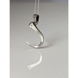 Silver Steed Curved Horseshoe Nail Silver Pendant Pendant