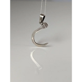 Silver Steed Curved Horseshoe Nail Silver Pendant Pendant