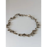 Silver steed dachshund silver bracelet with silver-toned chain and detailed dachshund animal charms