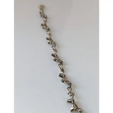 Silver steed dachshund silver bracelet with detailed three-dimensional dachshund charms linked by delicate chains