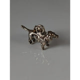 Silver steed dachshund silver pendant charm detailed silver-colored dog with loop for easy attachment