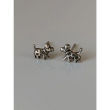 Silver Steed Dalmation Silver Stud Earrings Earrings