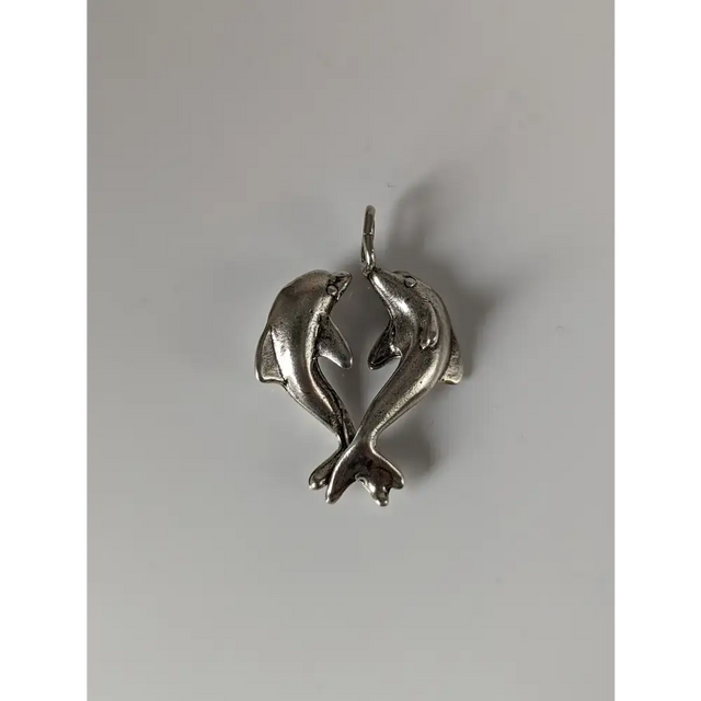 Silver Steed Dancing Dolphins Silver Pendant Pendant