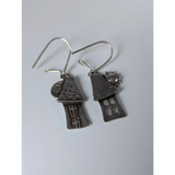 Silver Steed Day & Night House Dropped Earrings Earrings