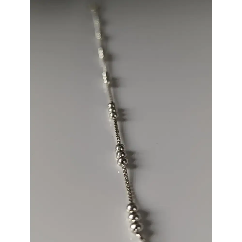 Silver Steed Delicate Ball Silver Bracelet 17.5CM Bracelets