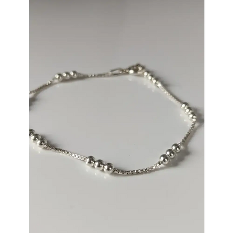 Silver Steed Delicate Ball Silver Bracelet 17.5CM Bracelets