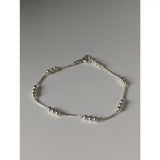 Silver steed delicate silver bracelet featuring a delicate chain with small spherical beads in silver ball design