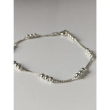 Silver steed delicate silver bracelet featuring a delicate ball silver beaded anklet with a fine chain design