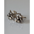 Silver Steed Detailed Bow Stud Earrings Earrings