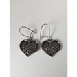Silver Steed Detailed Heart Dropped Earrings Earrings