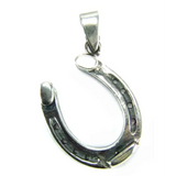 Silver Steed Detailed Horseshoe Pendant Pendant