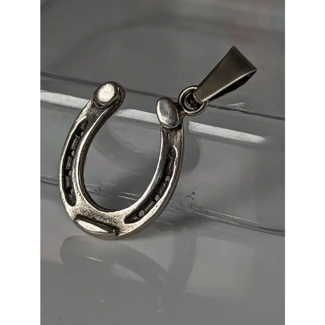 Silver Steed Detailed Horseshoe Pendant Pendant