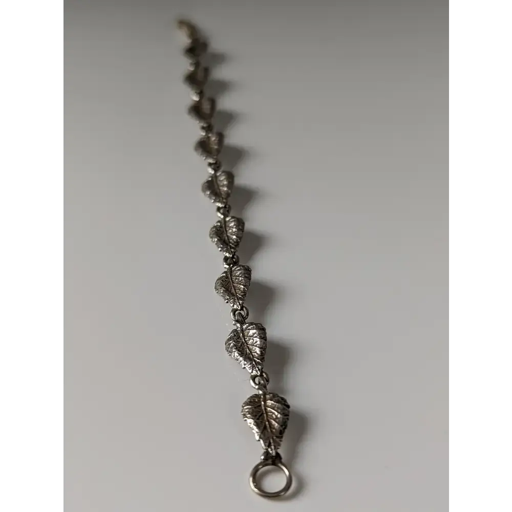 Silver Steed Detailed Leaf Silver Bracelet 15.5CM Bracelets