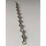 Silver steed detailed leaf silver bracelet featuring intricate silver detailing and a secure clasp