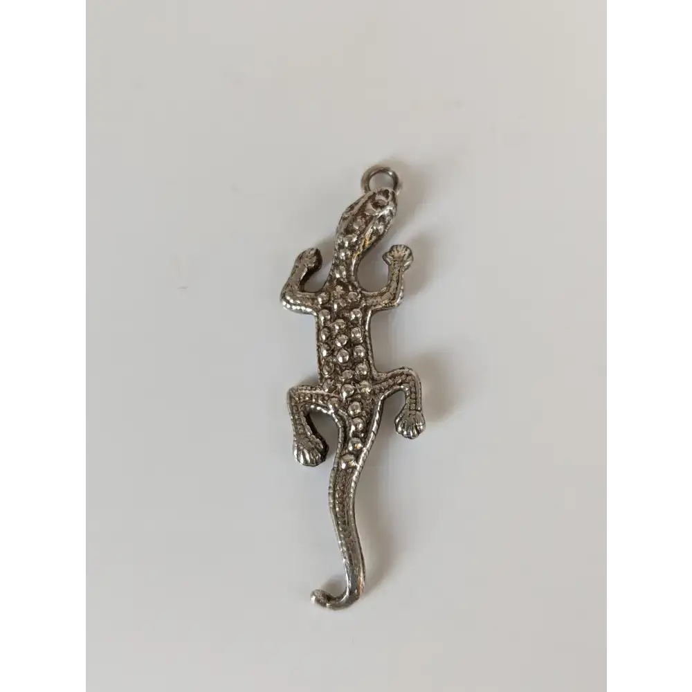 Silver Steed Detailed Lizard Silver Pendant Small Pendant