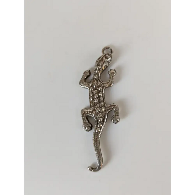 Silver Steed Detailed Lizard Silver Pendant Small Pendant