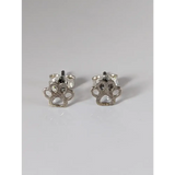 Silver Steed Silver Dog Paws 1 Stud Earrings Earrings