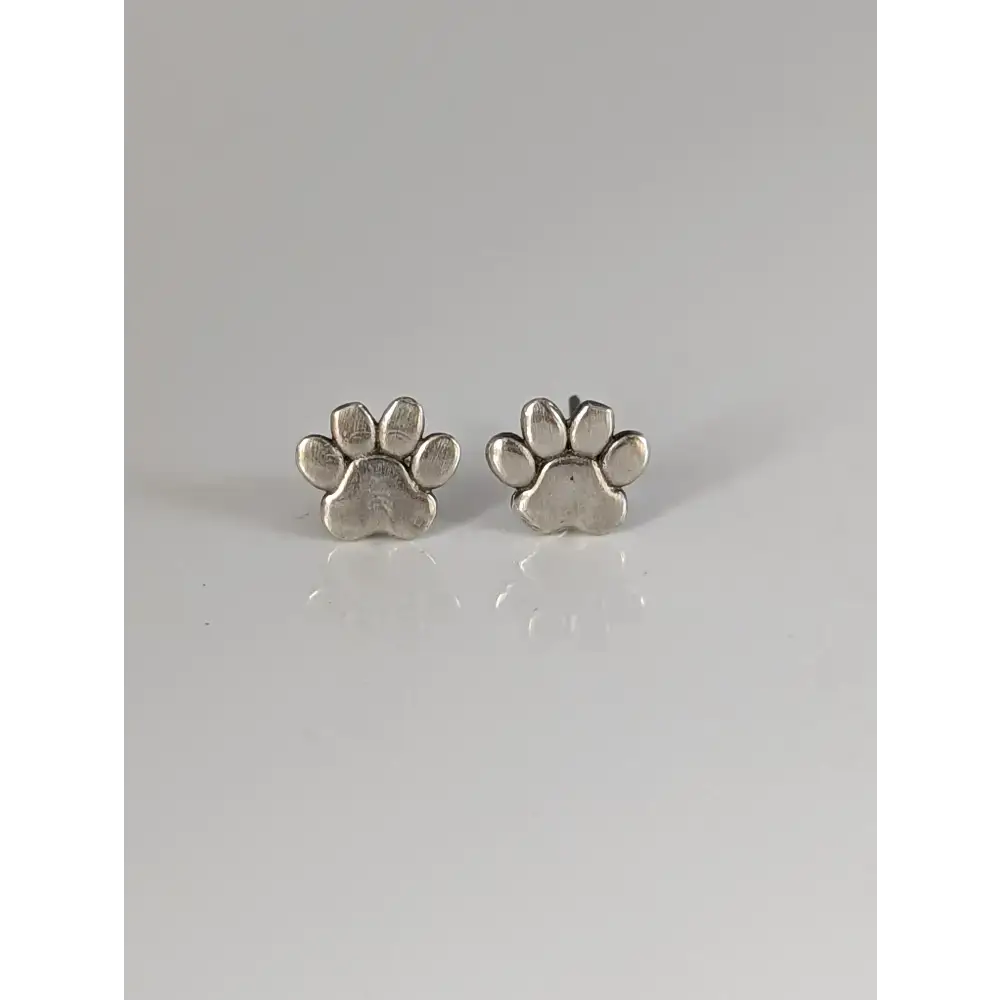 Silver Steed Silver Dog Paws 2 Stud Earrings Earrings