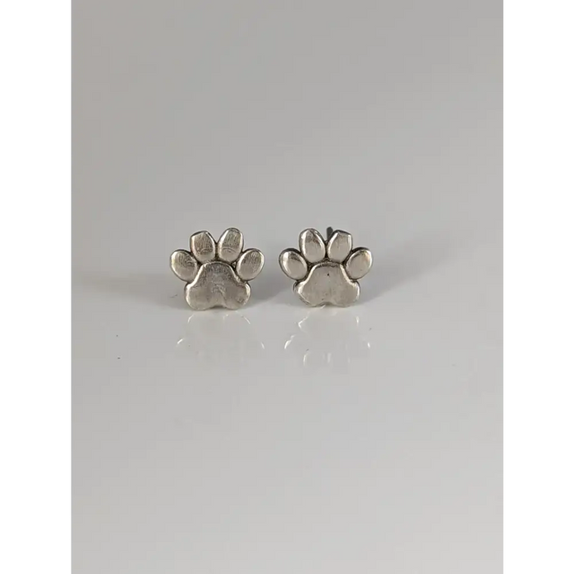 Silver Steed Silver Dog Paws 2 Stud Earrings Earrings