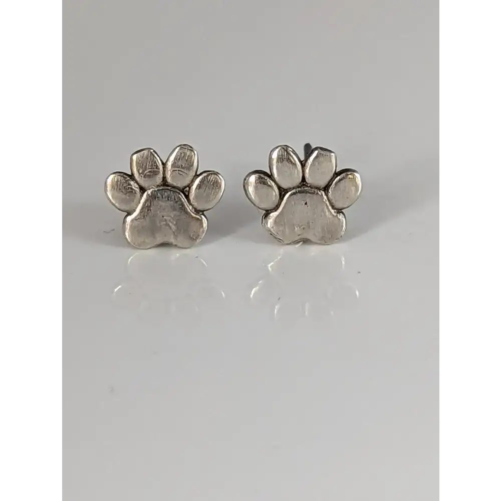 Silver Steed Silver Dog Paws 2 Stud Earrings Earrings