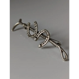 Silver Steed Double Shoe Silver Brooch / Stock Tie Pin Cane Brooches