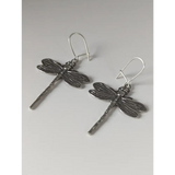 Silver Steed Dragonfly Dropped Earrings Earrings
