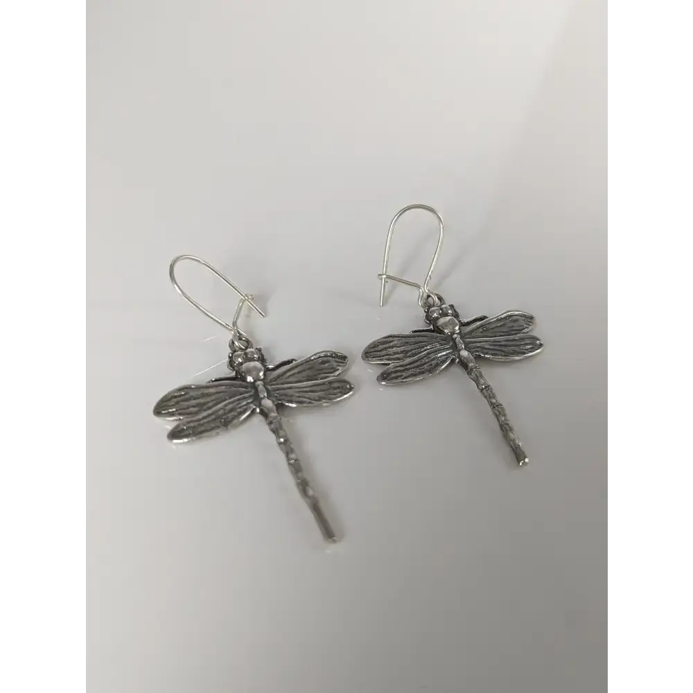 Silver Steed Dragonfly Dropped Earrings Earrings