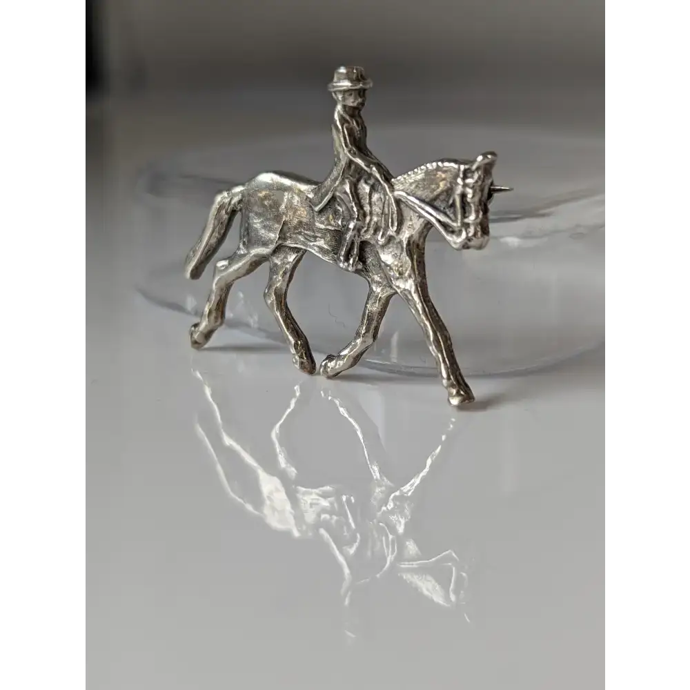 Silver Steed Dressage Brooch / Stock Tie Pin Brooches