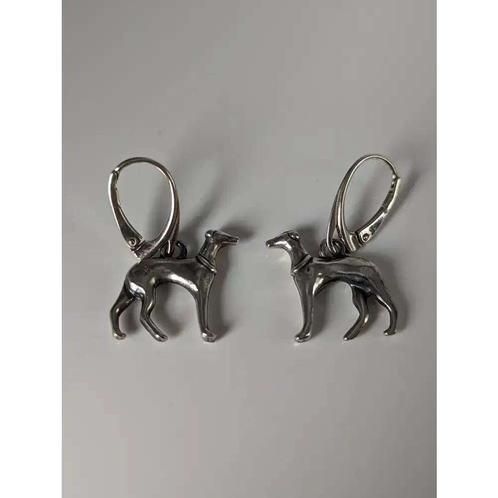 Silver Steed Dropped Greyhound Earrings Earrings
