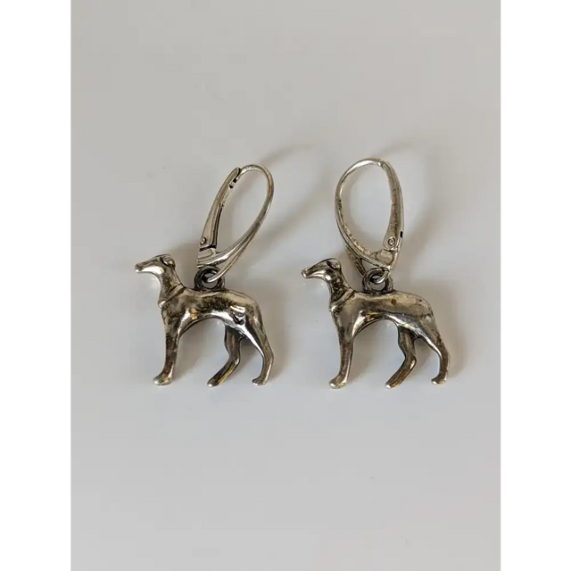 Silver Steed Dropped Greyhound Earrings Earrings