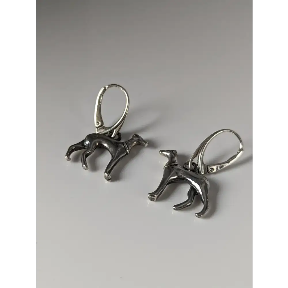 Silver Steed Dropped Greyhound Earrings Earrings