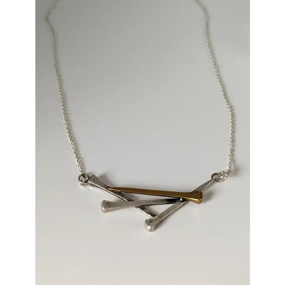 Silver Steed Elegant Hoof Nails Necklace Necklaces