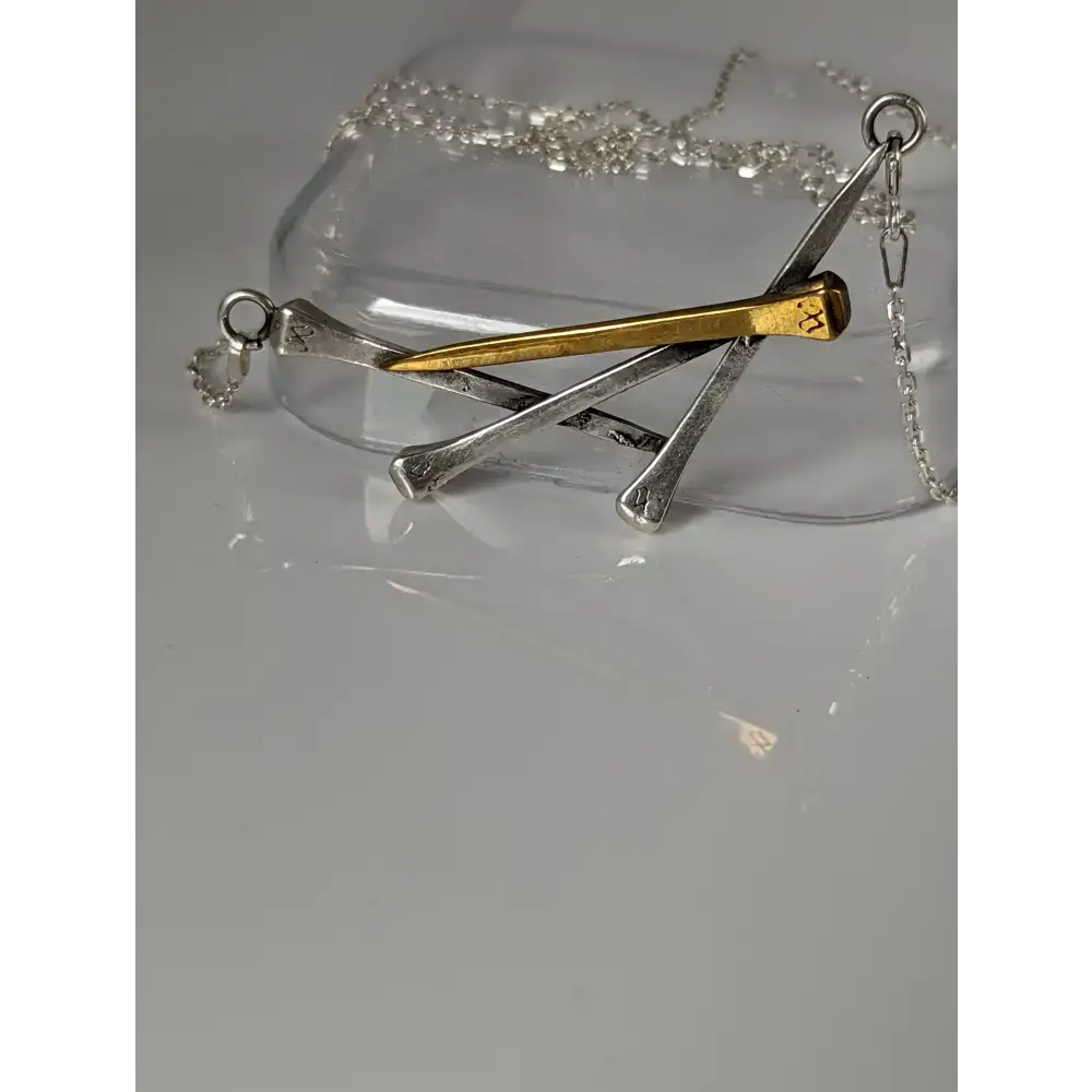 Silver Steed Elegant Hoof Nails Necklace Necklaces