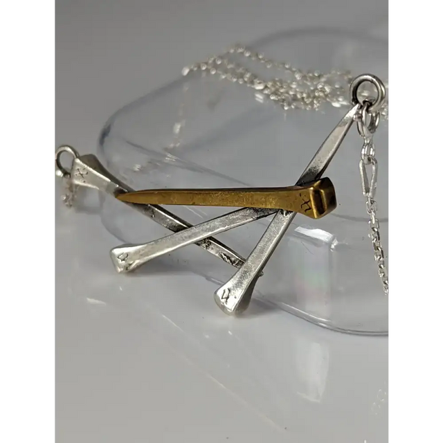 Silver Steed Elegant Hoof Nails Necklace Necklaces