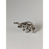 Silver steed elephant silver pendant with detailed sculpted features and polished finish perfect for equestrian jewelry fans