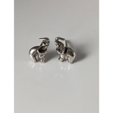 Silver Steed Elephant Stud Earrings Earrings