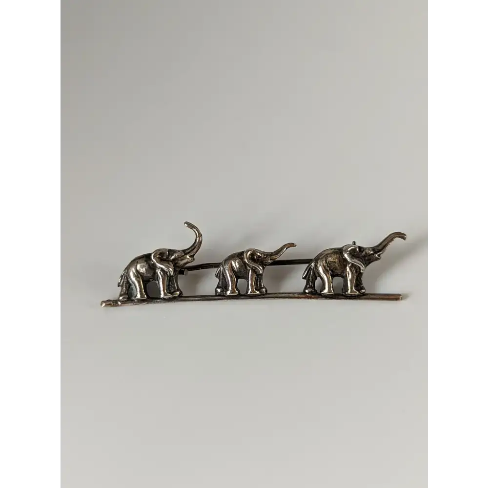 Silver Steed Elephants Silver Brooch Brooches