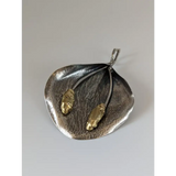 Silver Steed Extravagant Leaf & Stems Silver Pendant Gold Pendant