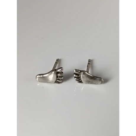 Silver Steed Feet Stud Earrings Earrings