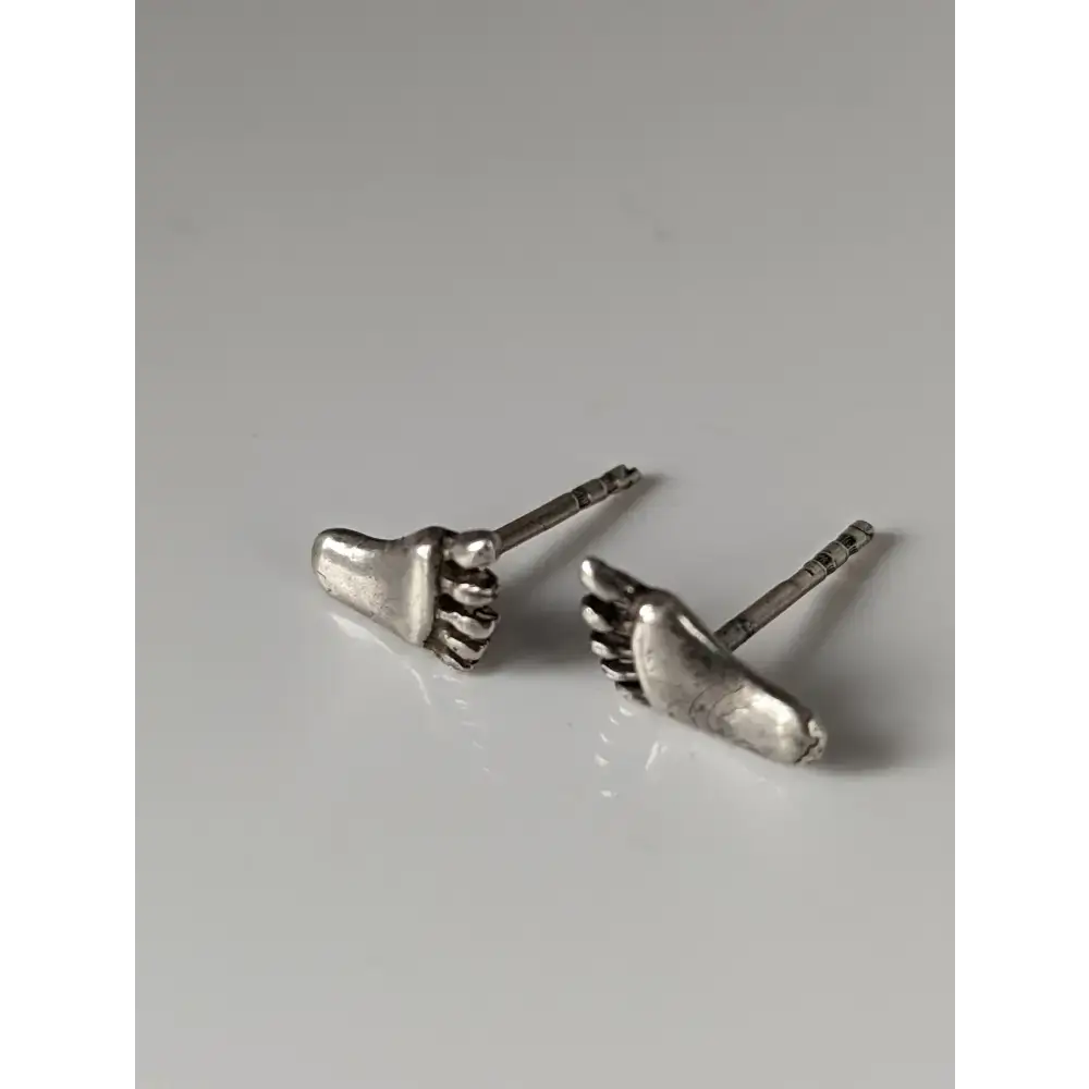 Silver Steed Feet Stud Earrings Earrings