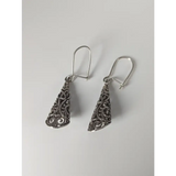 Silver Steed Filigree Cone Dropped Earrings Earrings
