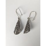 Silver Steed Filigree Cone Dropped Earrings Earrings