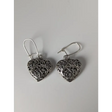 Silver Steed Filigree Heart Dropped Earrings Earrings